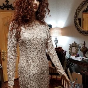 NWT Full Length Lace and Sequin Dress